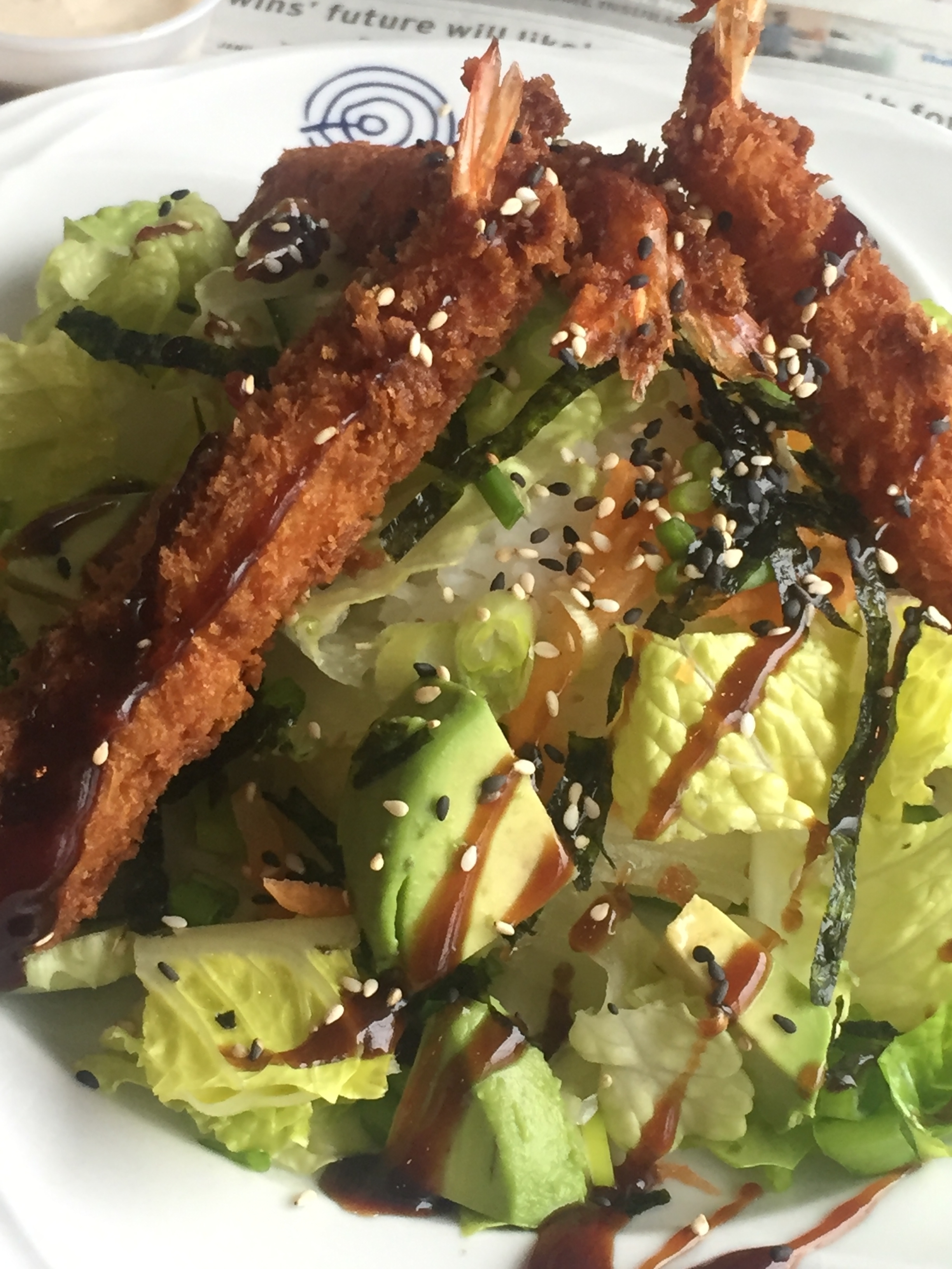 Deep Fried Prawn Salad